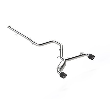 2019-2022 Hyundai Veloster N 2.0L T304 Stainless Steel 3in Cat-Back Dual Split Rear with Carbon Fiber Tips Active