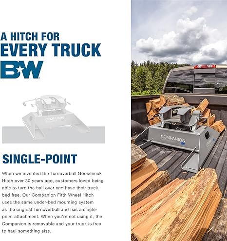 COMPANION™ FIFTH WHEEL HITCH B&W | RVK3405 | Companion™ Slider Fifth Wheel Hitch (includes BASERVB3405 + COUPLERRVC3006)