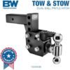 B&W | TS20053B | Tow & Stow 21K Dual-Ball Pintle Hitch | 2.5” Shank