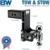 B&W | TS30040B | Tow & Stow 2-Ball Adjustable Hitch | 7½” Drop B&W | TS30040B | Tow & Stow 2-Ball Adjustable Hitch | 7½” Drop