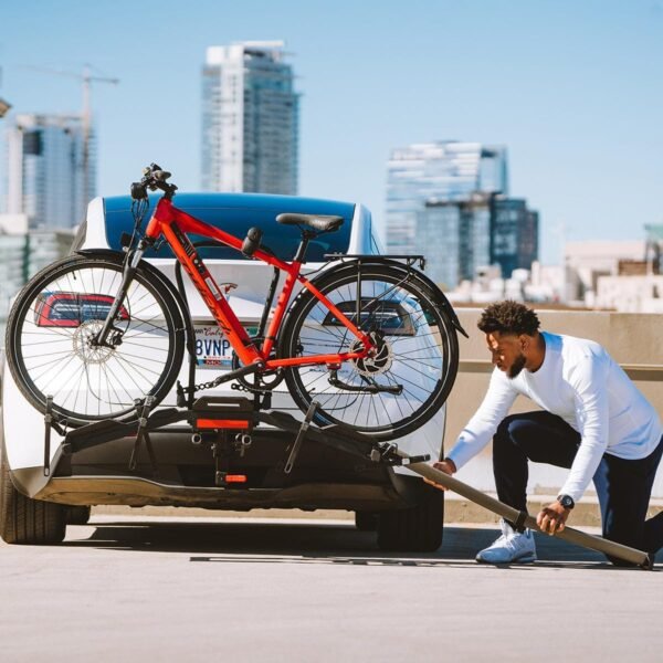 Hollywood Racks Destination E Hitch Bike Rack – Premium 2-Bike E-Bike Carrier with Ramp