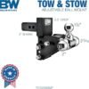 B&W | TS10064BMP | Tow & Stow Tri-Ball Adjustable Hitch | 2½” Drop