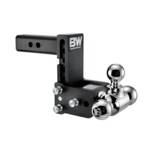 B&W | TS10048B | Tow & Stow Tri-Ball Adjustable Hitch | 5” Drop