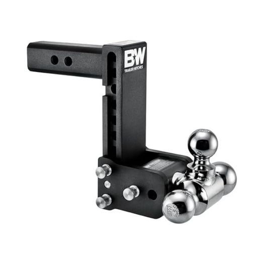 B&W TS10049B Tow & Stow Tri-Ball Adjustable Hitch | 7” Drop