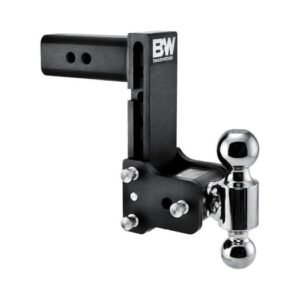 B&W | TS20040B | Tow & Stow Adjustable 2-Ball Hitch | 7” Drop