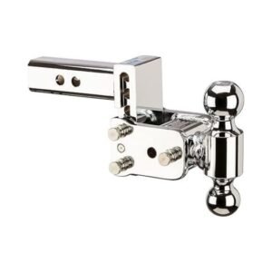 B&W | TS10033C | Tow & Stow 2-Ball Adjustable Chrome Hitch | 3” Drop