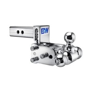 B&W | TS10047C | Tow & Stow 3-Ball Adjustable Chrome Hitch | 3” Drop