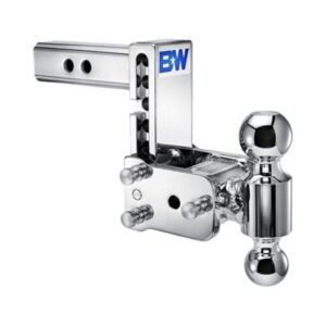 B&W | TS10037C | Tow & Stow 2-Ball Chrome Hitch | 5” Drop