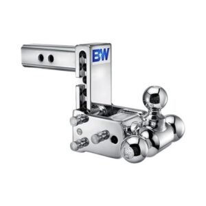 B&W | TS10048C | Tow & Stow 3-Ball Chrome Hitch | 5” Drop