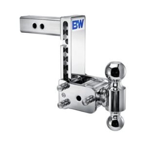 B&W | TS10040C | Tow & Stow 2-Ball Chrome Hitch | 7” Drop