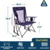 GCI Outdoor Comfort Pro Rocker – Collapsible Camping Rocking Chair (Indigo Blue)