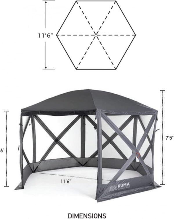Kuma Outdoor Gear Bear Den Gazebo – Portable Camping Gazebo with Carry Bag
