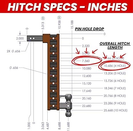 71BBVqVE0WL._AC_SX466_ GEN-Y | GH-514 | Adjustable Drop Hitch – 16,000 lb Capacity (2″ Receiver)