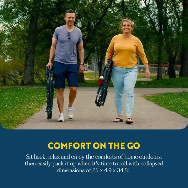 GCI Outdoor Freestyle Rocker XL – Alloy Steel & Polyester Rocking Chair (Red) | Portable Outdoor Comfort