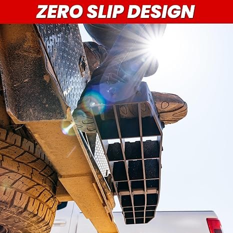 GEN-Y | GH-102622 | Extra-Wide Heavy-Duty Hitch Step with Serrated Boot Scraper – 600 lb Capacity