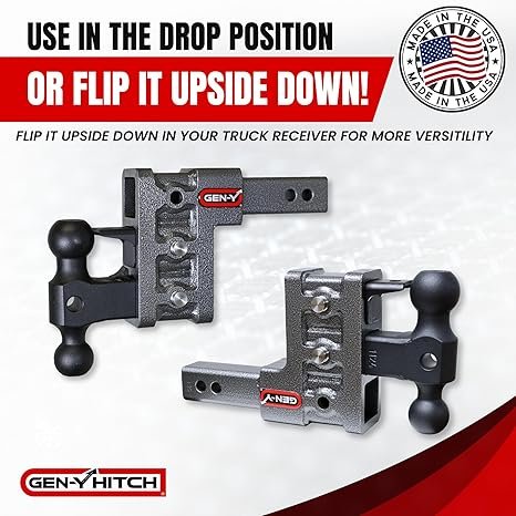 GEN-Y | GH-624 | Adjustable Drop Hitch – 9″ Drop for 2.5″ Receiver | 21,000 lb Capacity