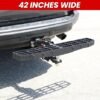 GEN-Y | GH-102622 | Extra-Wide Heavy-Duty Hitch Step with Serrated Boot Scraper – 600 lb Capacity
