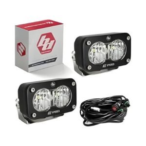 Baja Designs S2 Pro LED Auxiliary Light Pod Pair – Wide Cornering (Black Housing, Clear Lens)