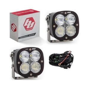 Baja Designs XL80 LED Light Pod Pair – Driving/Combo (Clear Lens) + Wiring Harness