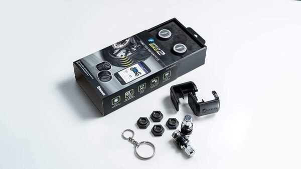 FOBO Bike 2 TPMS Silver Bluetooth Tire Pressure Monitor Motorcycle