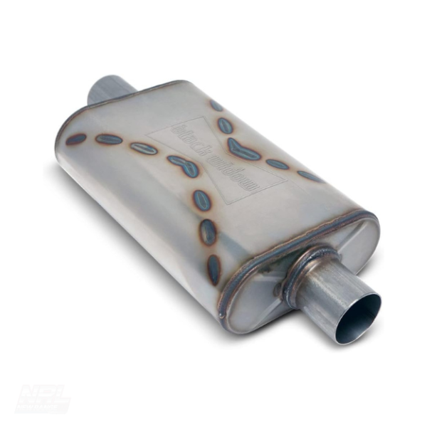 Black Widow | BW001-C | Venom 250 Muffler 2.5" Center/Center 409 Stainless Steel Black Widow | BW001-C | Venom 250 Muffler 2.5" Center/Center 409 Stainless Steel