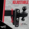 BulletProof Hitches 3.0" Adjustable Heavy Duty Trailer Hitch – 22,000 lb Capacity