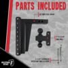 BulletProof Hitches 2.0" Adjustable Extreme Duty Trailer Hitch – 30,000 lb Rating, 12" Drop/Rise, Dual Ball Mount