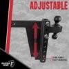 BulletProof Hitches 2.0" Adjustable Extreme Duty Trailer Hitch – 30,000 lb Rating, 10" Drop/Rise, Dual Ball Mount BulletProof Hitches 2.0" Adjustable Extreme Duty Trailer Hitch – 30,000 lb Rating, 10" Drop/Rise, Dual Ball Mount