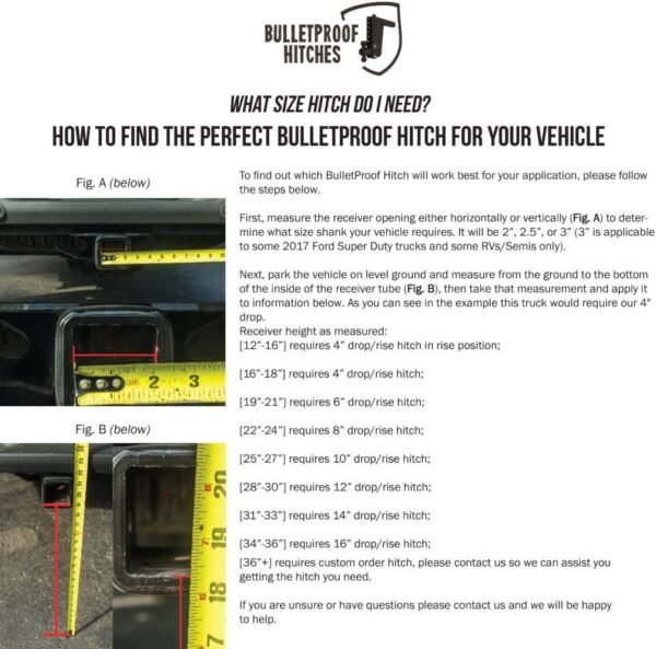 BulletProof Hitches 2.5" Adjustable Heavy Duty Trailer Hitch (22,000 lb Rating)