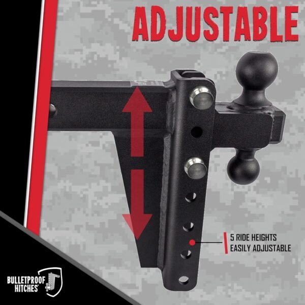 BulletProof Hitches 2.5" Adjustable Heavy Duty Trailer Hitch
