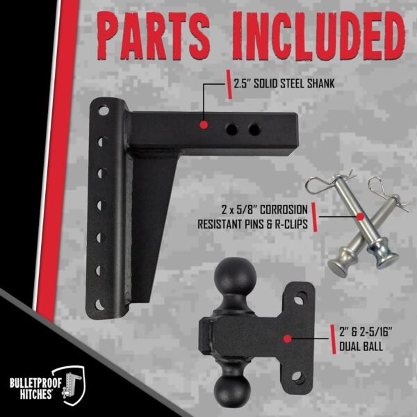 BulletProof Hitches 2.5" Adjustable Heavy Duty Trailer Hitch
