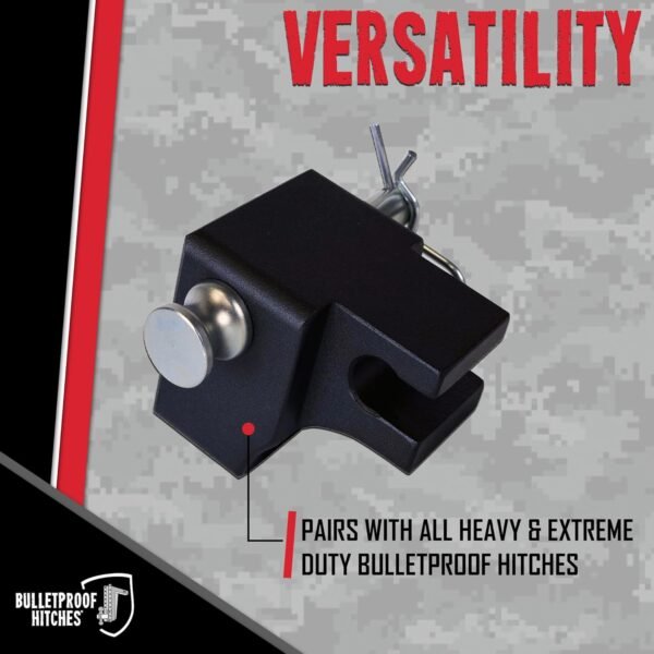 BulletProof Hitches Pintle Attachment – Heavy Duty Solid Steel Pintle Mount for Heavy & Extreme Duty Hitches
