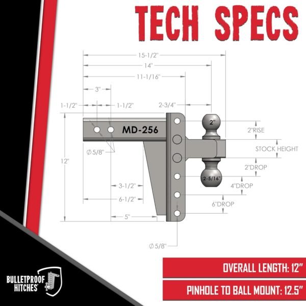 Adjustable Medium Duty Trailer Hitch
