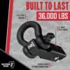 BulletProof Hitches 3.0" Extreme Duty Receiver Shackle – 36,000 lb Rating with D-Ring/Clevis, Solid Steel