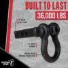 BulletProof Hitches 2.0" Extreme Duty Receiver Shackle – 36,000 lb Capacity