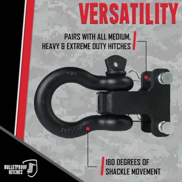 BulletProof Hitches Adjustable Extreme Duty Clevis Shackle Mount