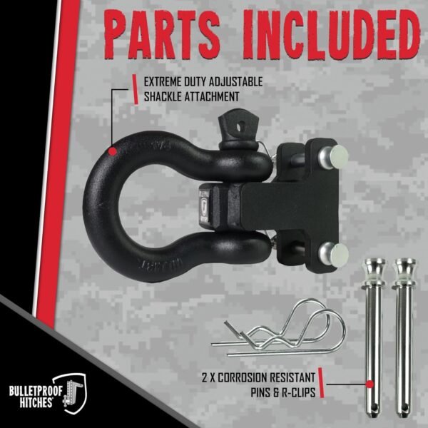 BulletProof Hitches Adjustable Extreme Duty Clevis Shackle Mount