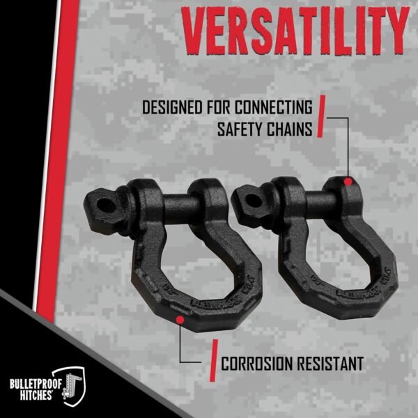 BulletProof Hitches 1/2" D-Ring Shackles