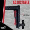 BulletProof Hitches 3.0" Adjustable Heavy Duty Trailer Hitch – 22,000 lb Rating, 14" Drop/Rise, Dual Ball Mount