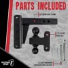 BulletProof Hitches 2.0" Adjustable Heavy Duty Trailer Hitch