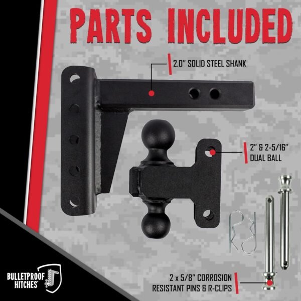 BulletProof Hitches 2.0" Adjustable Heavy Duty Trailer Hitch