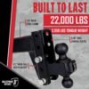BulletProof Hitches 3.0" Adjustable Heavy Duty Trailer Hitch – 22,000 lb Capacity