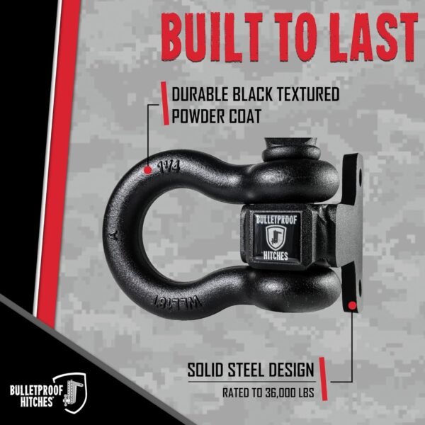 BulletProof Hitches Adjustable Extreme Duty Clevis Shackle Mount