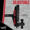 BulletProof 2.0" Extreme Duty Adjustable Offset Trailer Hitch – 30,000 lb Dual Ball, 4" & 6" Drop/Rise