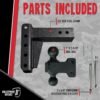 BulletProof 2.5" Adjustable Trailer Hitch 14,000lb 4" Drop/Rise Dual Ball | MD254