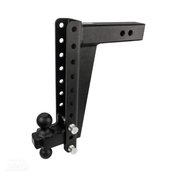 BulletProof Hitches 2.5" Adjustable Heavy Duty Trailer Hitch – 22,000 lb Rating, 14" Drop/Rise, Dual Ball Mount