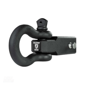 BulletProof Hitches 3.0″ Extreme Duty Receiver Shackle – 36,000 lb Rating with D-Ring/Clevis, Solid Steel