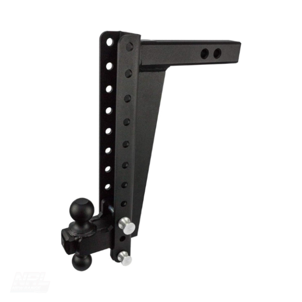 BulletProof Hitches 2.0" Adjustable Heavy Duty Trailer Hitch – 22,000 lb Rating, 16" Drop/Rise, Dual Ball Mount