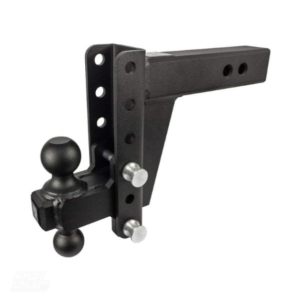 BulletProof Hitches 2.5" Adjustable Heavy Duty Trailer Hitch – 22,000 lb Capacity, 6" Drop/Rise, Dual Ball Mount