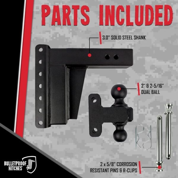 BulletProof Hitches 3.0" Adjustable Extreme Duty Trailer Hitch